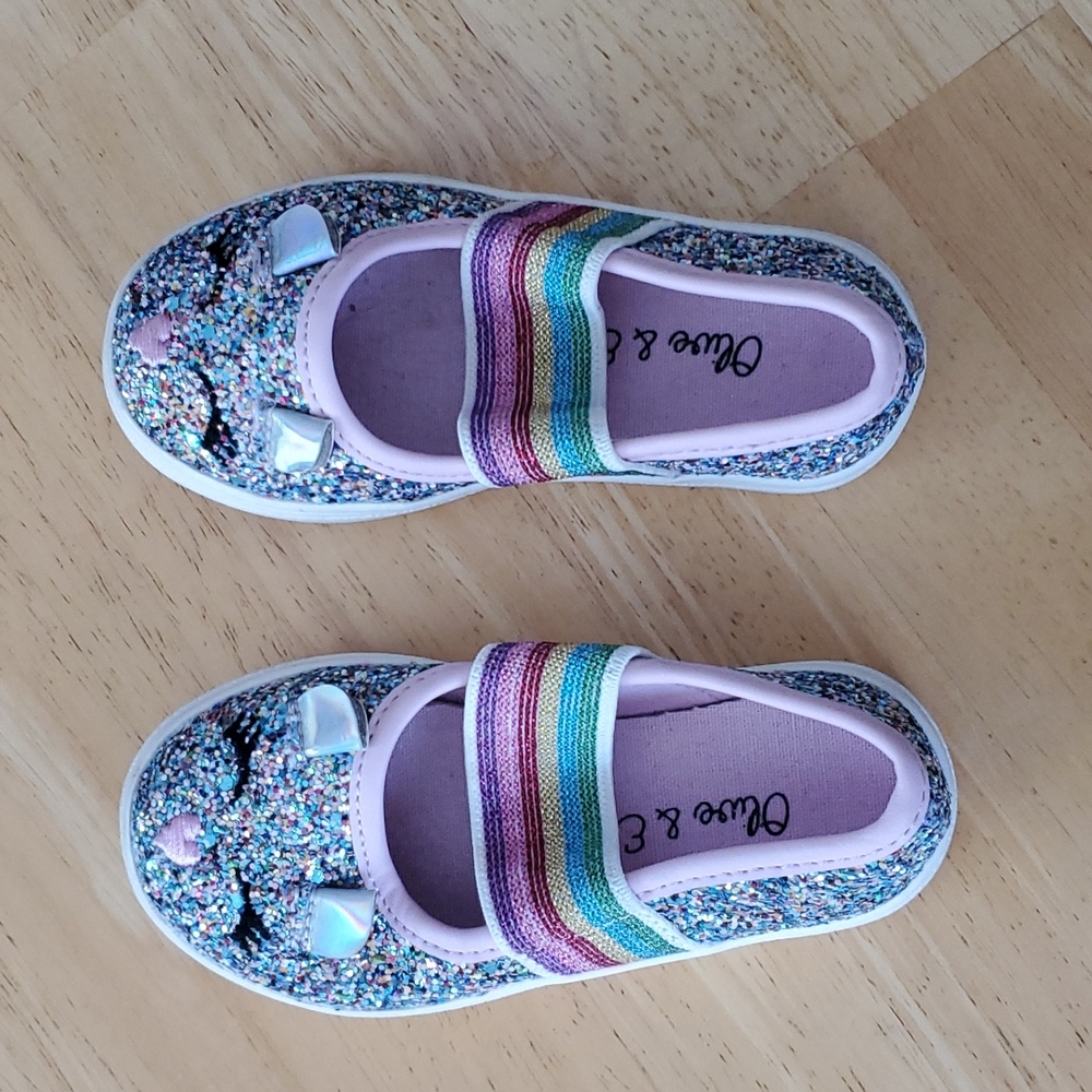 Toddler girl glitter shoes